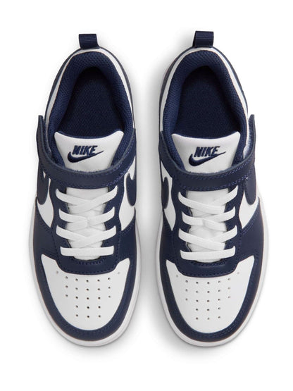 Nike Navy Blue/White Junior Court Borough Low Recraft Trainers image 7