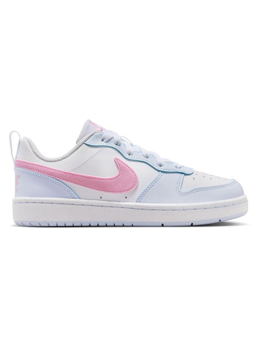 Nike White/Pink Grey Youth Court Borough Low Recraft Trainers image 1
