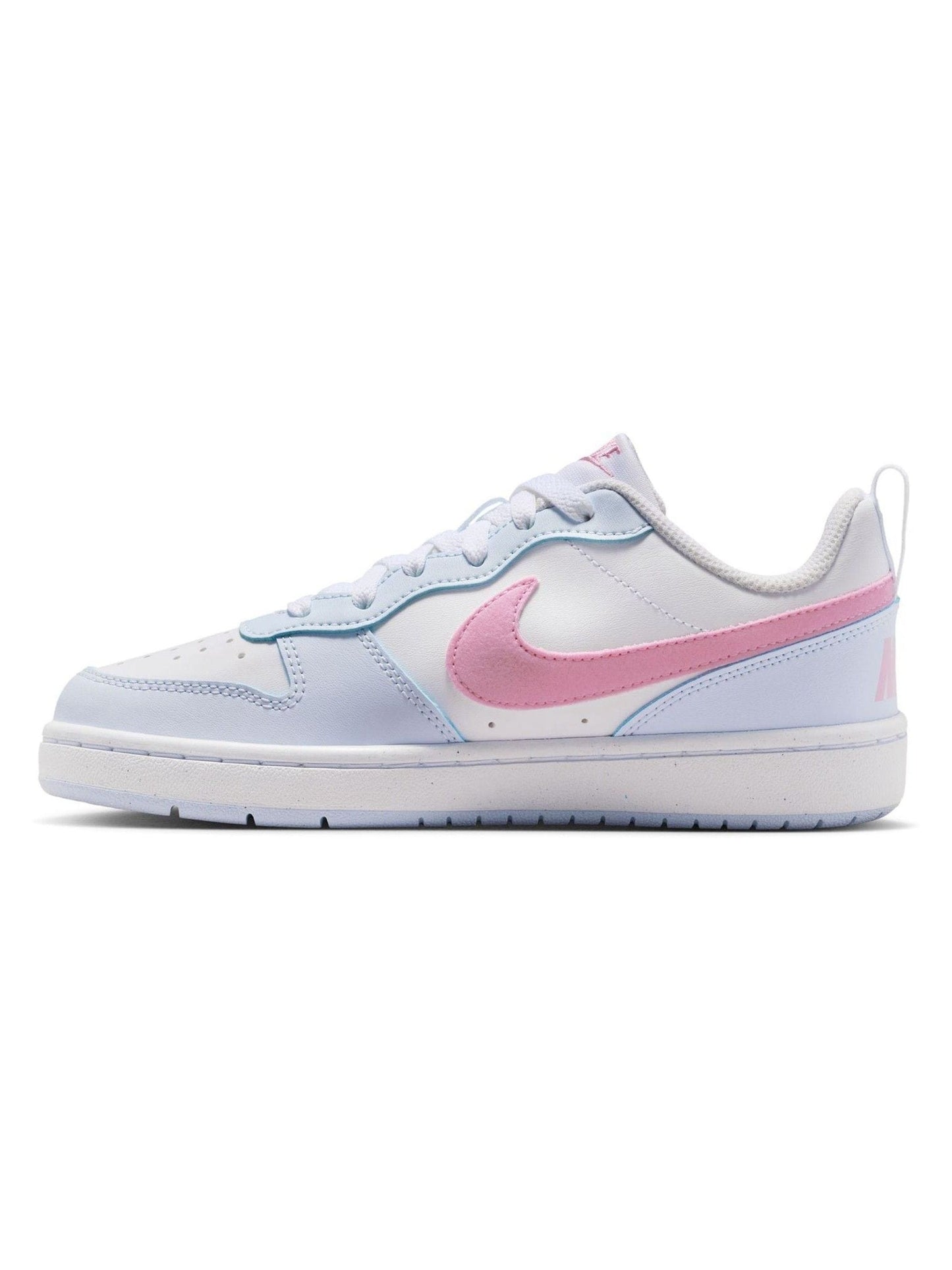Nike White/Pink Grey Youth Court Borough Low Recraft Trainers image 4