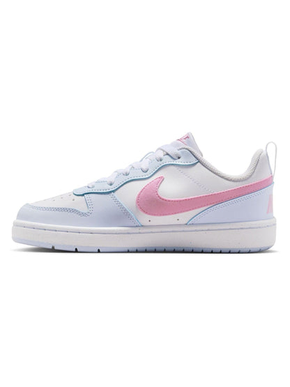 Nike White/Pink Grey Youth Court Borough Low Recraft Trainers image 4