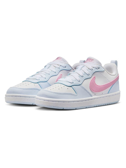 Nike White/Pink Grey Youth Court Borough Low Recraft Trainers image 5