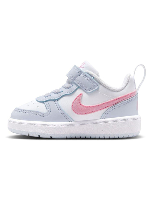 Nike White/Pink Grey Infant Court Borough Low Recraft Trainers image 1