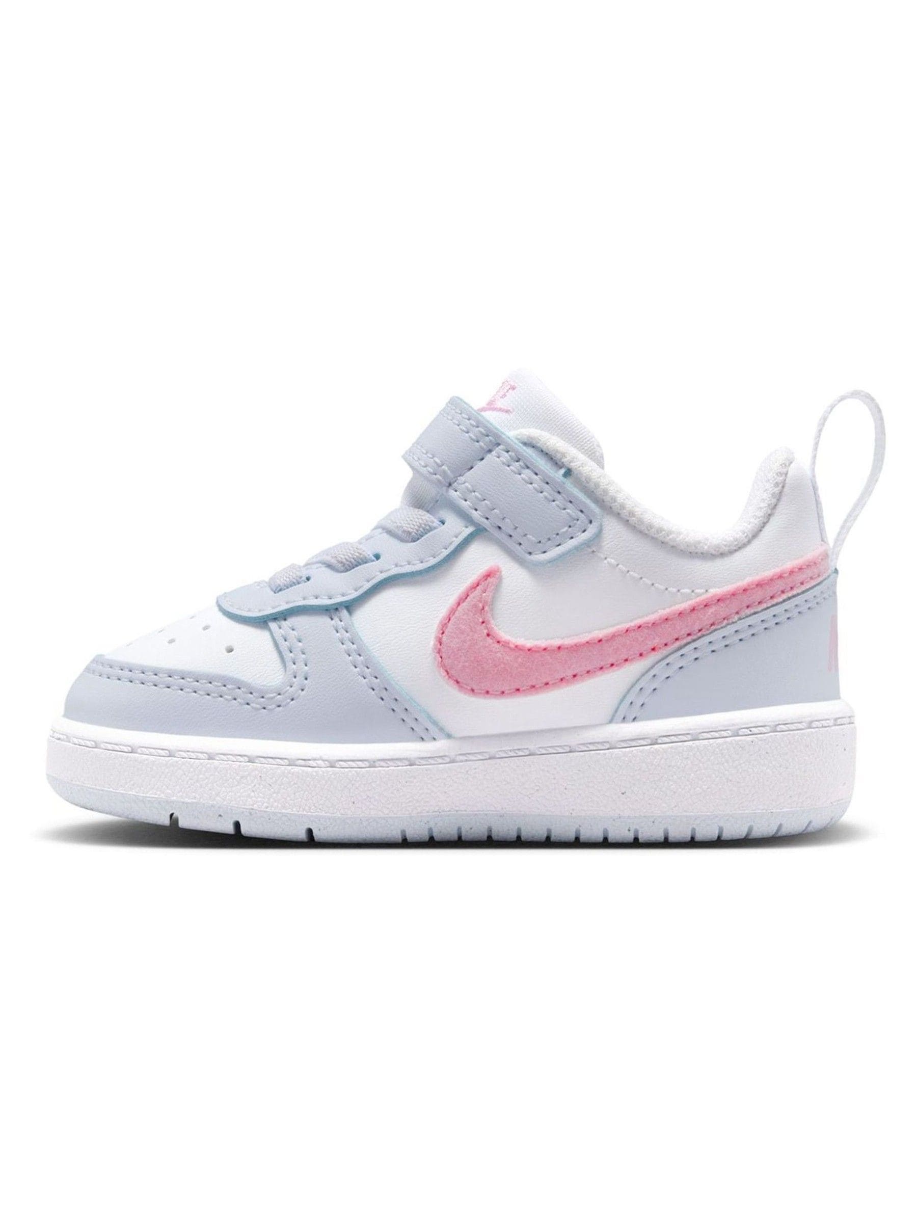 Nike White/Pink Grey Infant Court Borough Low Recraft Trainers image 1