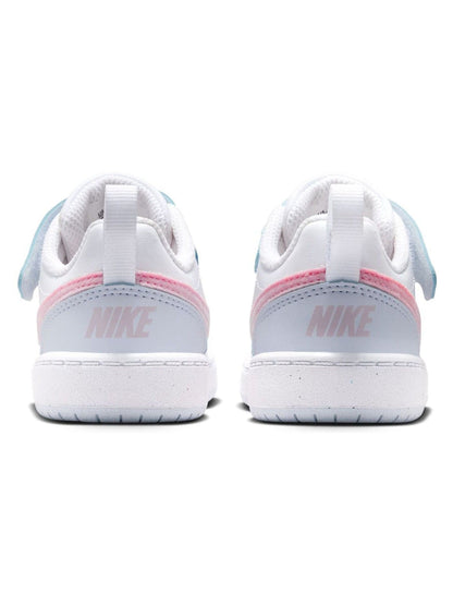Nike White/Pink Grey Infant Court Borough Low Recraft Trainers image 3
