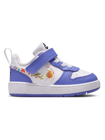Nike Purple/White Floral Print Infant Court Borough Low Recraft Trainers image 1