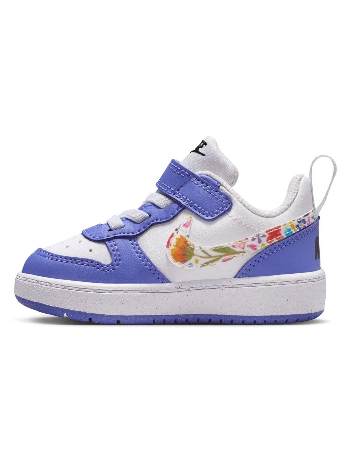 Nike Purple/White Floral Print Infant Court Borough Low Recraft Trainers image 4