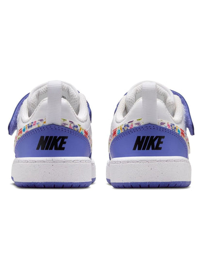Nike Purple/White Floral Print Infant Court Borough Low Recraft Trainers image 6