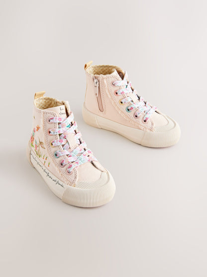 Pink Character Standard Fit (F) High Top Trainers image 2