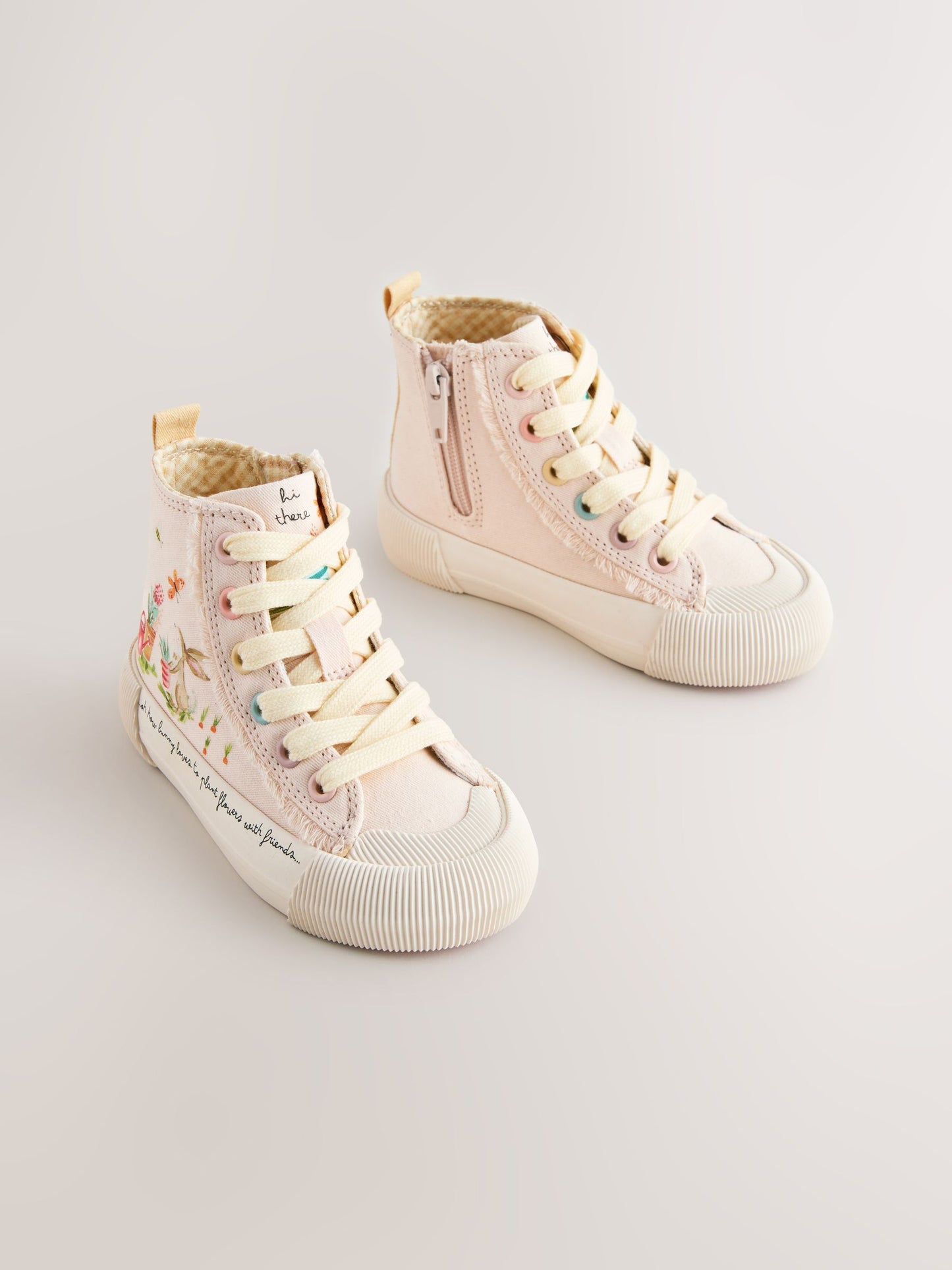 Pink Character Standard Fit (F) High Top Trainers image 3