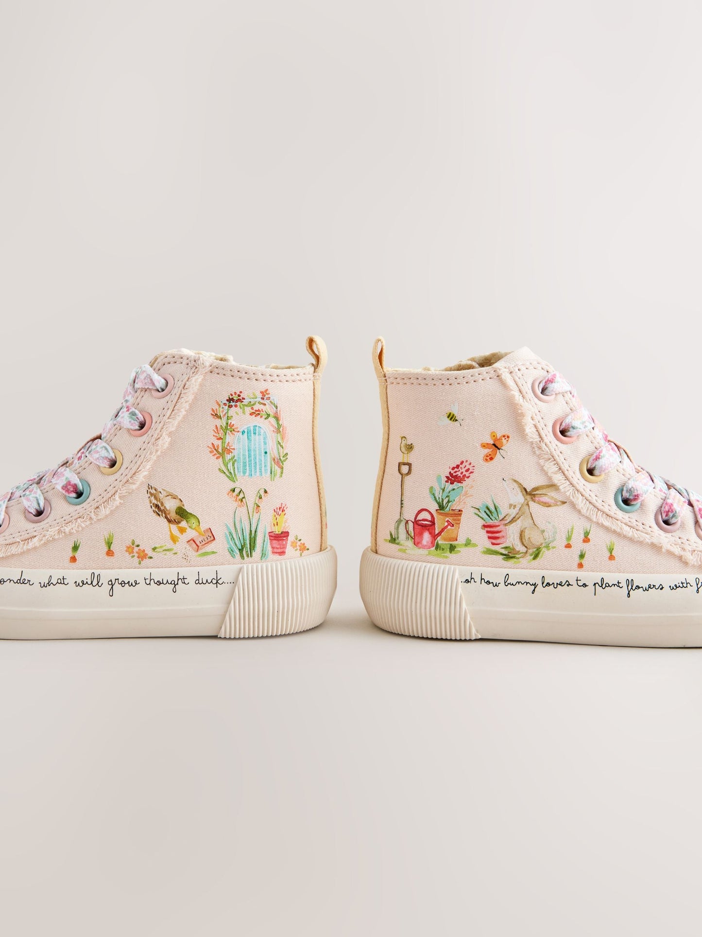 Pink Character Standard Fit (F) High Top Trainers image 5