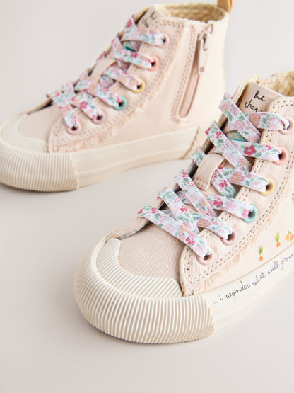 Pink Character Standard Fit (F) High Top Trainers image 6