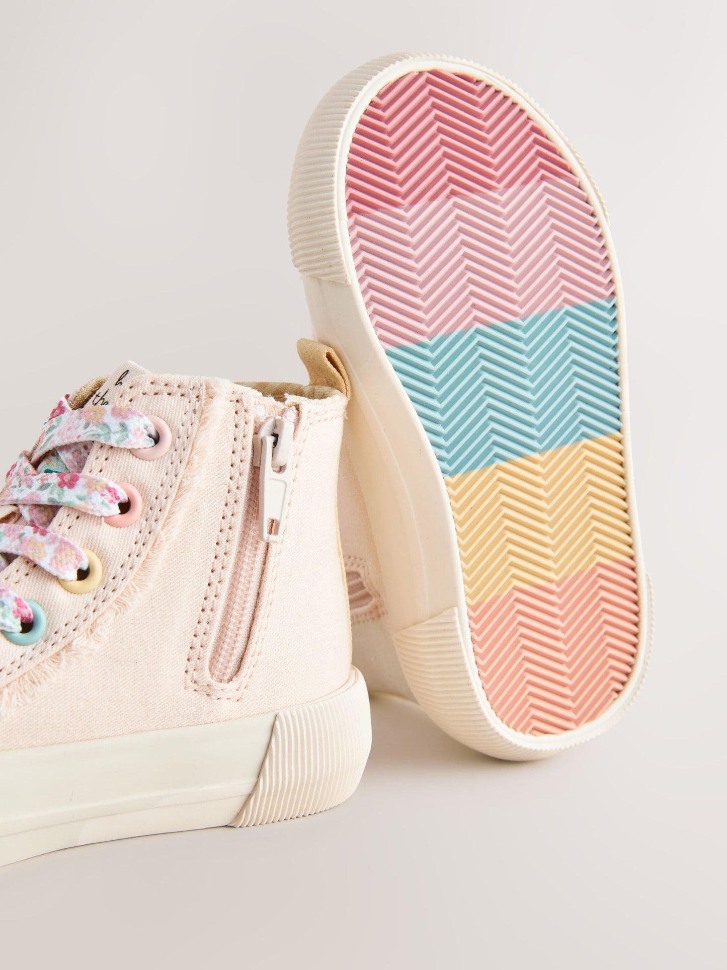 Pink Character Standard Fit (F) High Top Trainers image 7