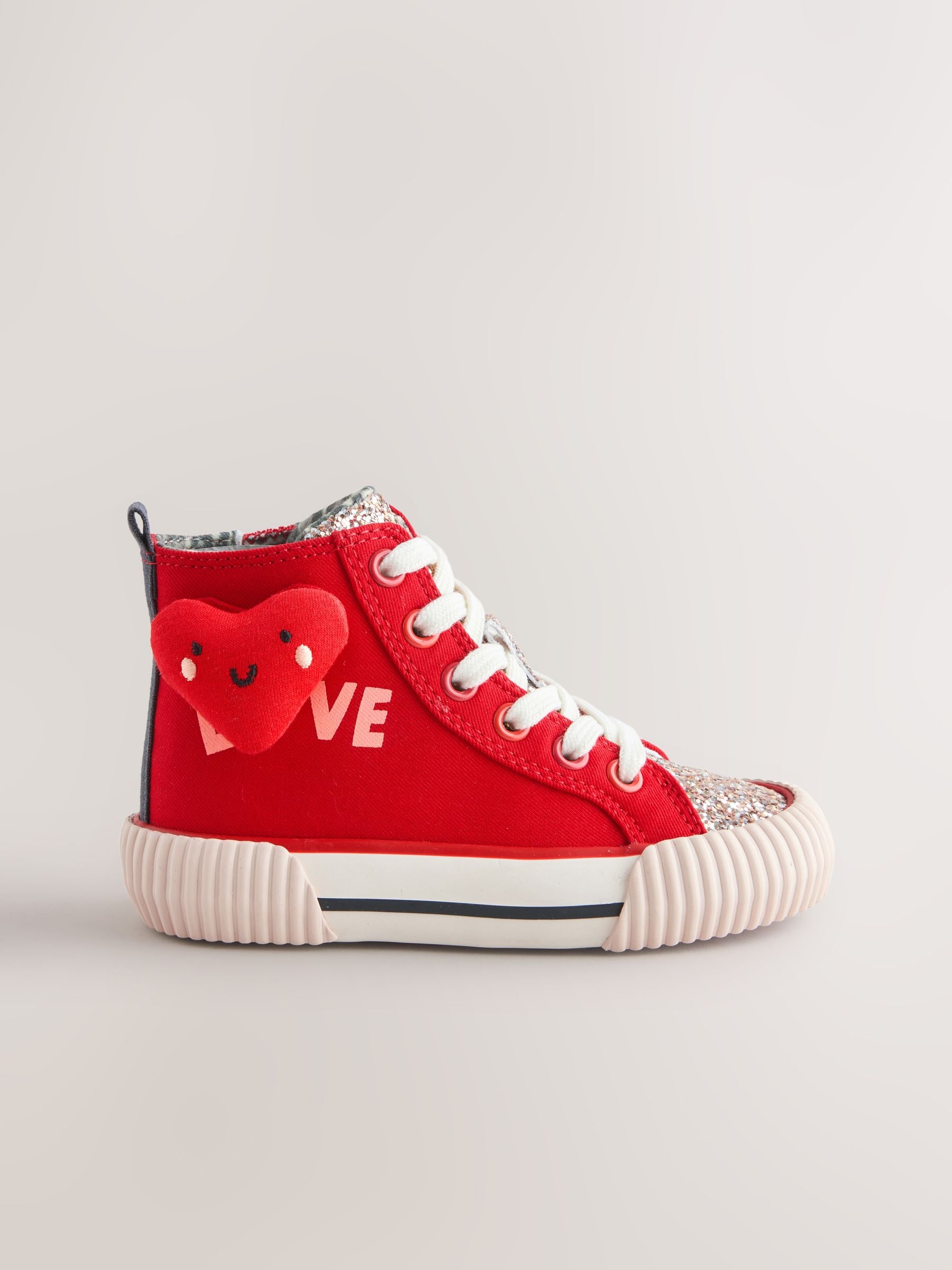 Red Heart Standard Fit (F) High Top Trainers image 4