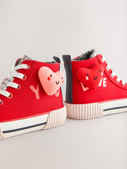 Red Heart Standard Fit (F) High Top Trainers image 7