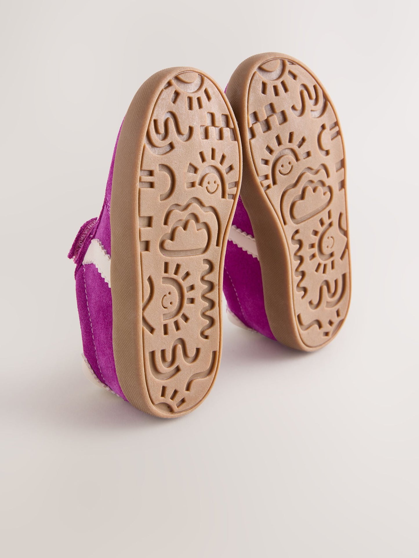 Purple Standard Fit (F) Touch Fastening Elastic Lace Trainers image 6