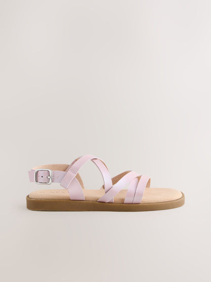 Pink Wide Fit (G) Strappy Sandals image 2