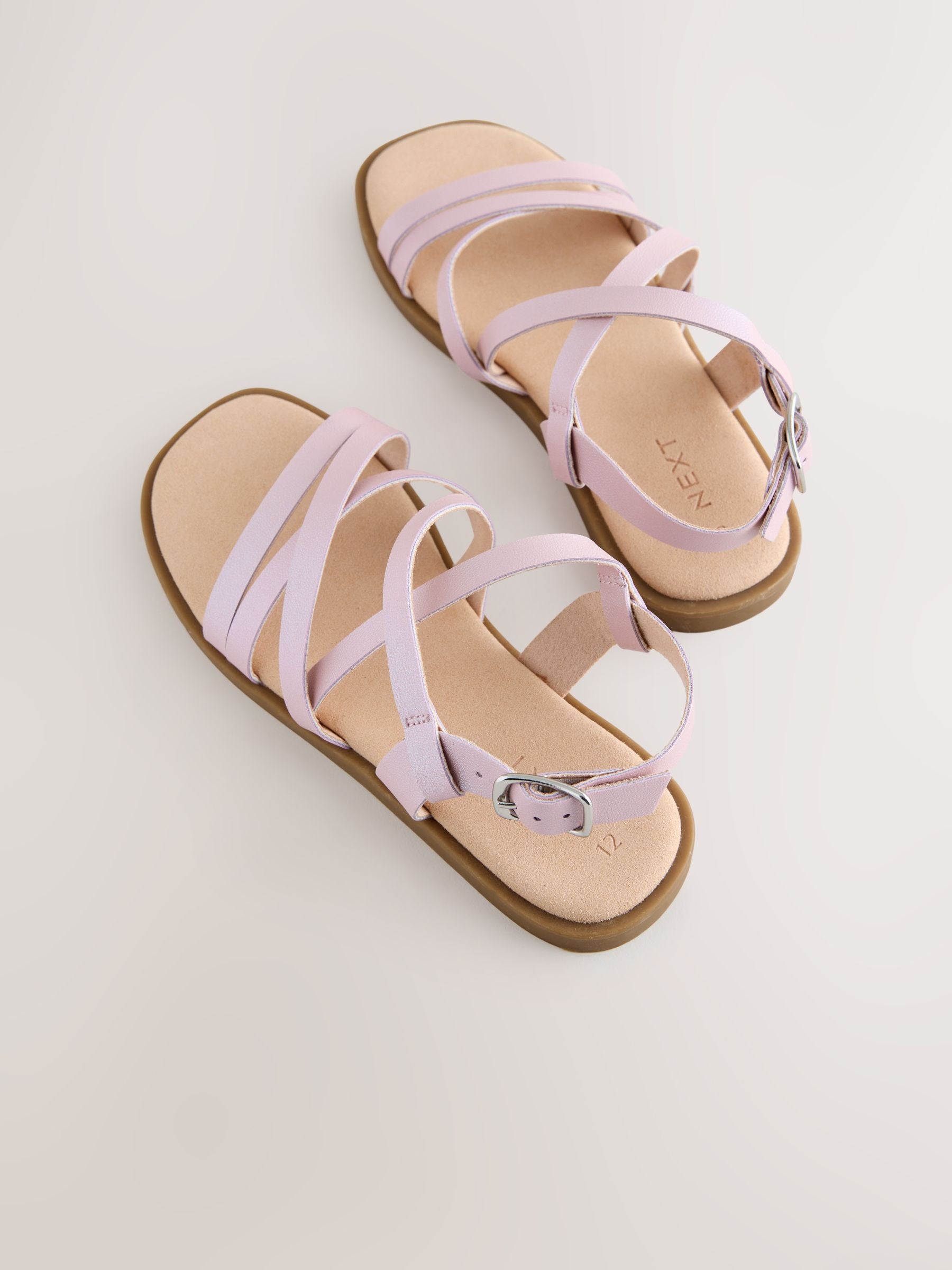 Pink Wide Fit (G) Strappy Sandals image 3