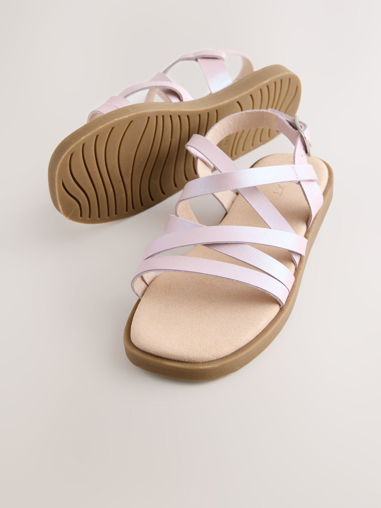 Pink Wide Fit (G) Strappy Sandals image 4