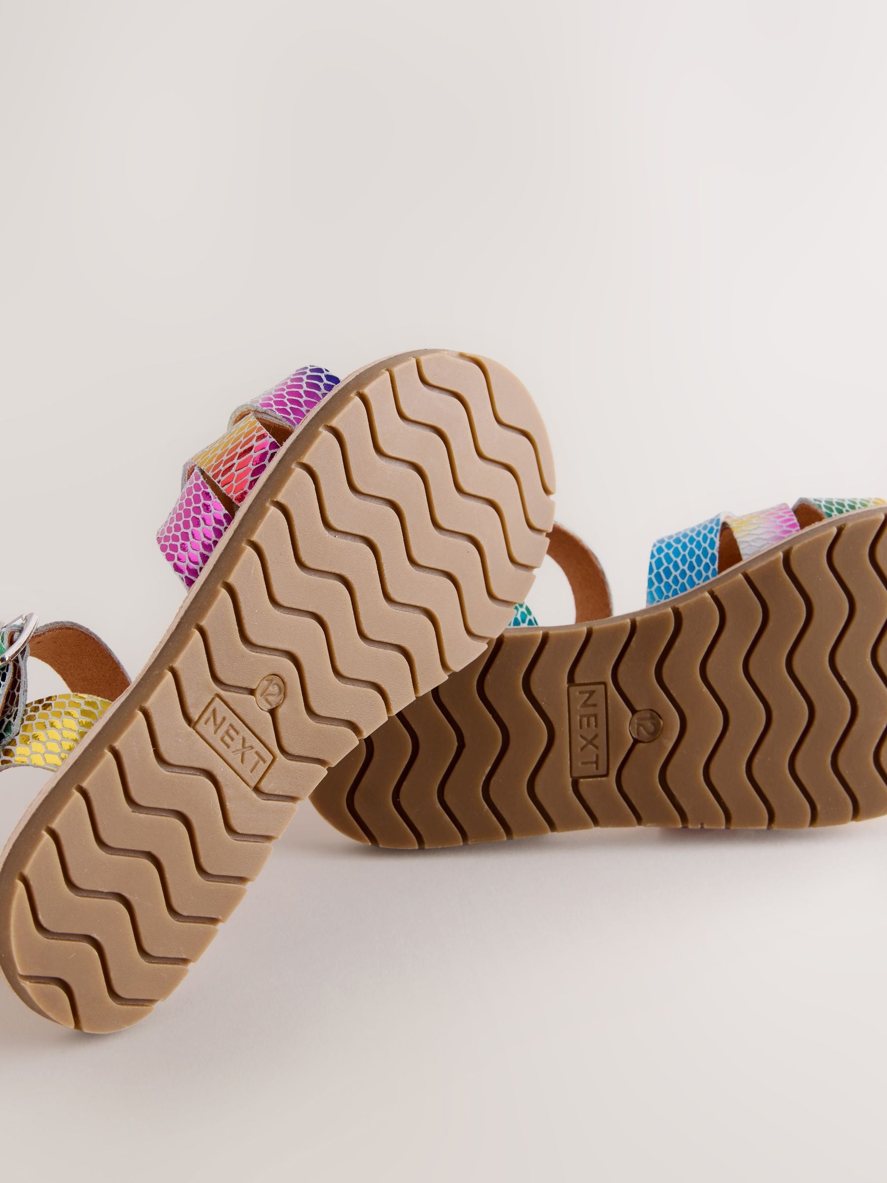 Rainbow Wide Fit (G) Leather Woven Sandals image 2