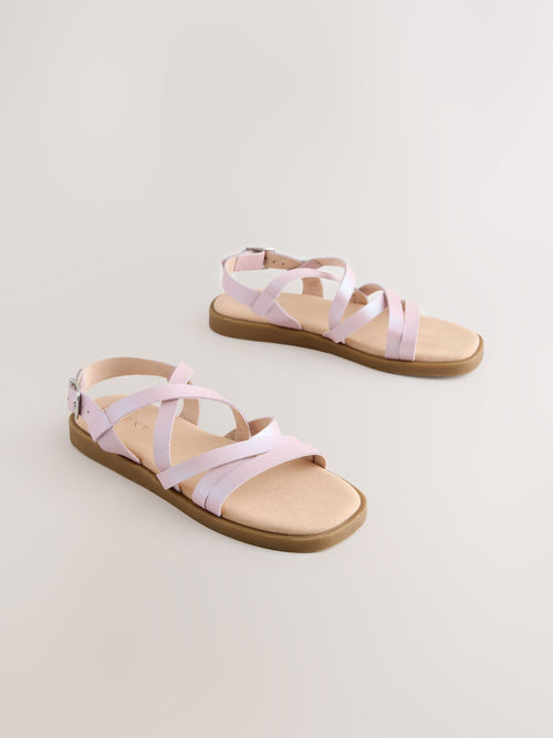 Pink Standard Fit (F) Strappy Sandals image 1