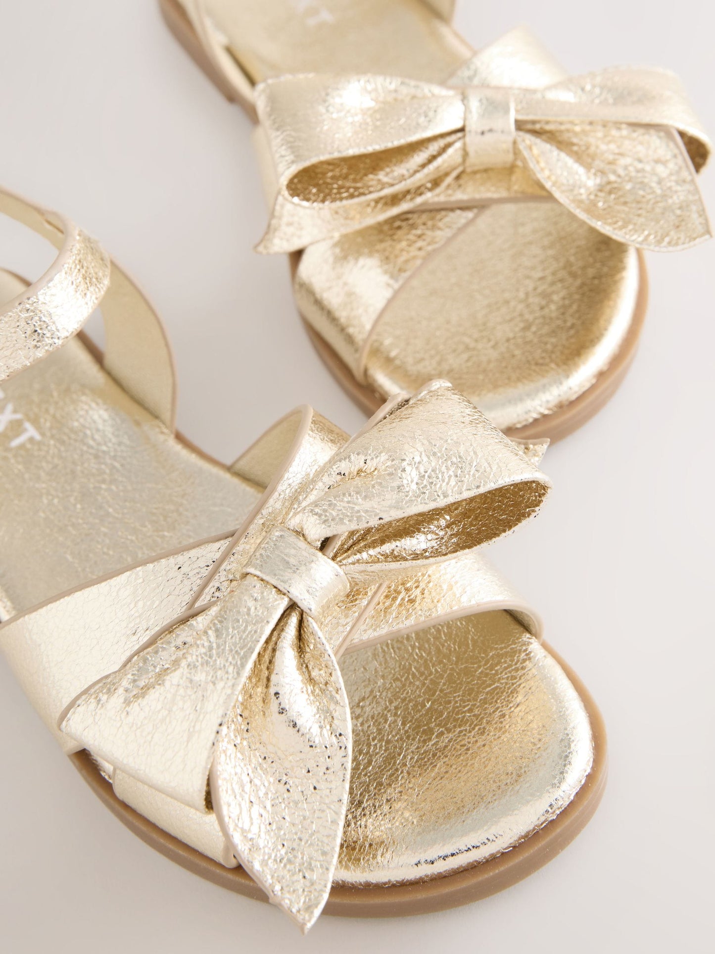 Gold Colour Bow Sandals image 3