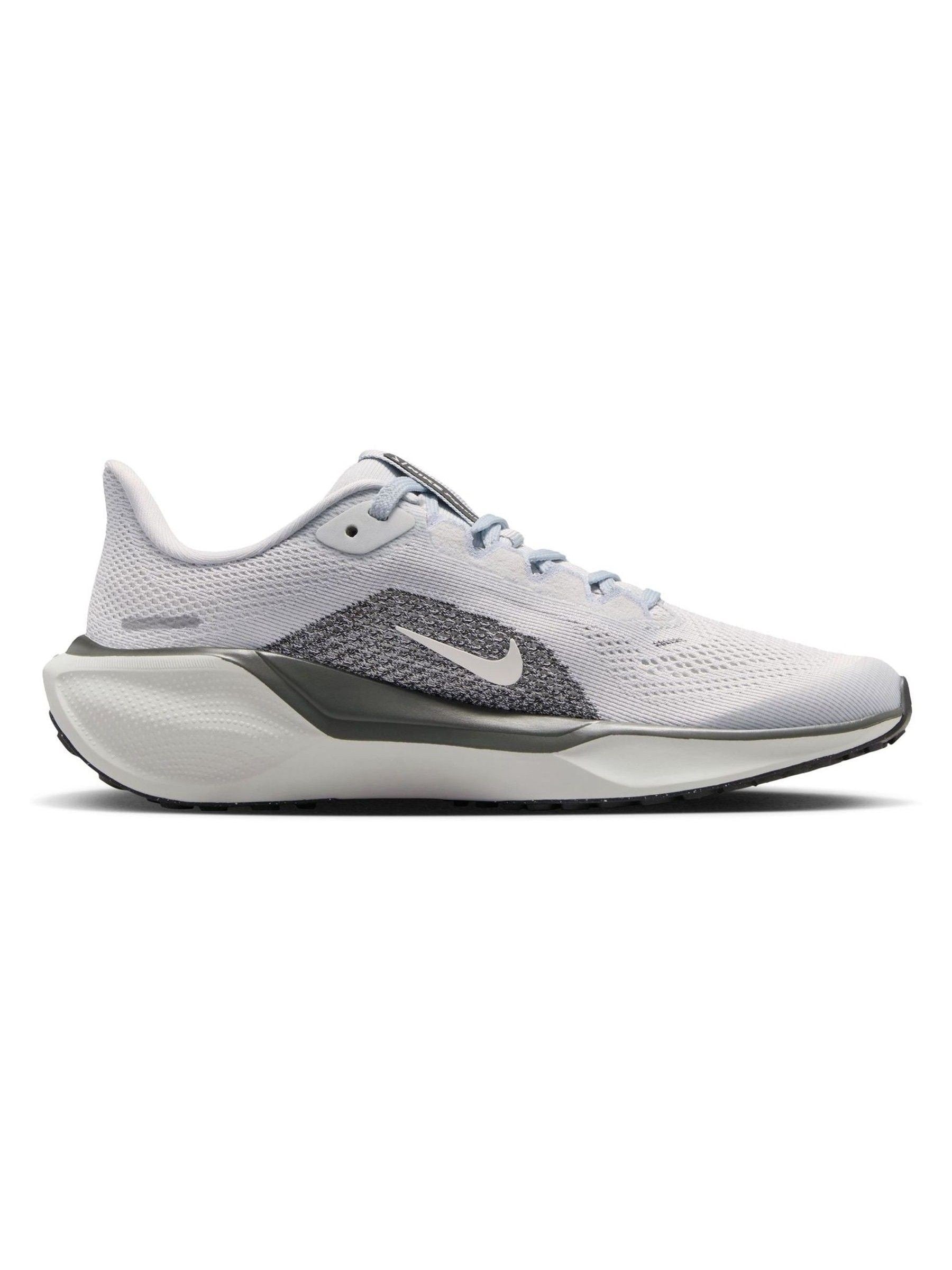 Nike White Grey Youth Air Zoom Pegasus 41 Running Trainers image 3