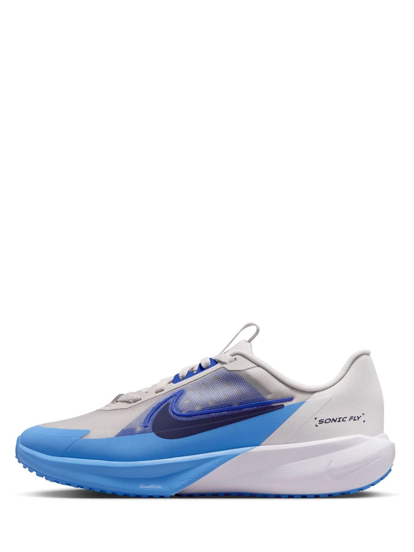 Nike Grey/Blue Youth Sonic Fly Running Trainers image 3