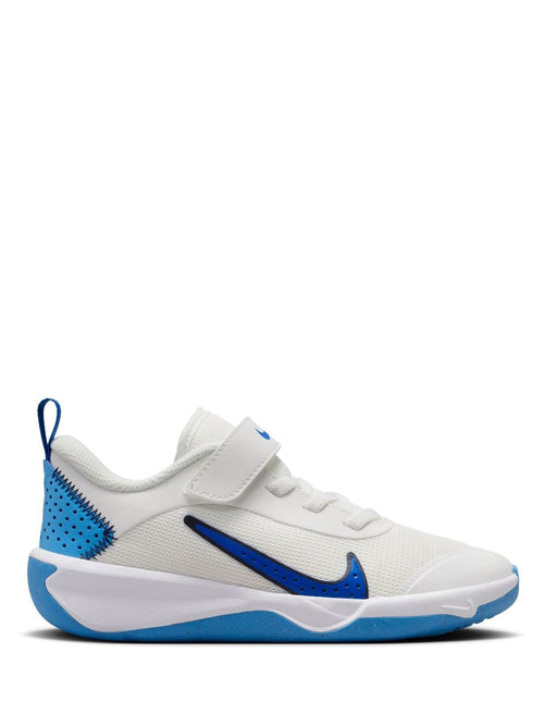 Nike White/Blue Junior Omni Court Trainers image 1
