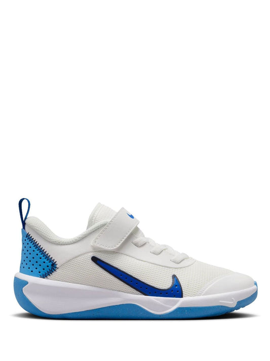 Nike White/Blue Junior Omni Court Trainers image 1