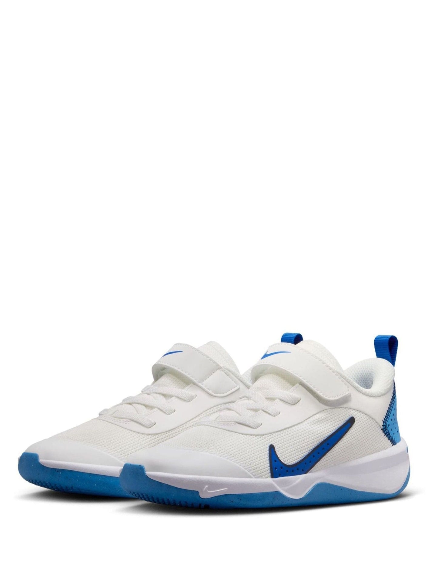 Nike White/Blue Junior Omni Court Trainers image 5