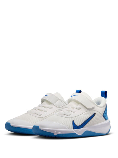 Nike White/Blue Junior Omni Court Trainers image 5