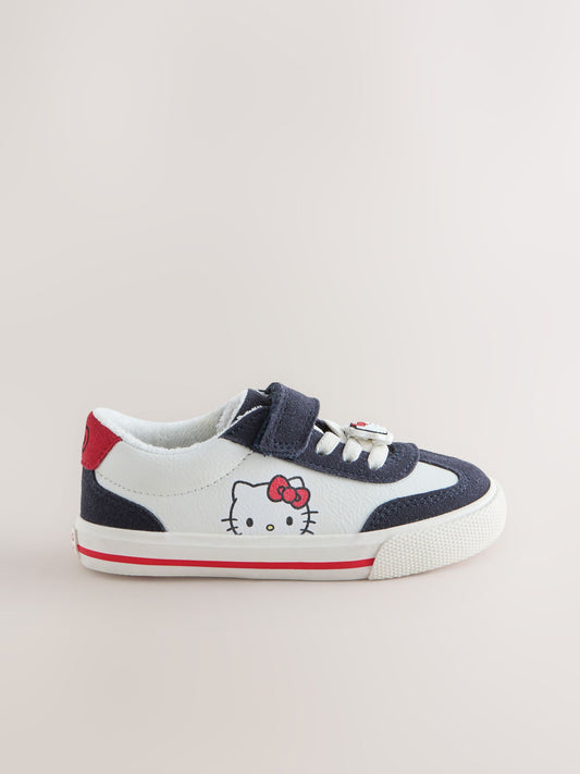 White/Black Hello Kitty Touch Fastening Elastic Lace Trainers image 2