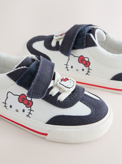 White/Black Hello Kitty Touch Fastening Elastic Lace Trainers image 6
