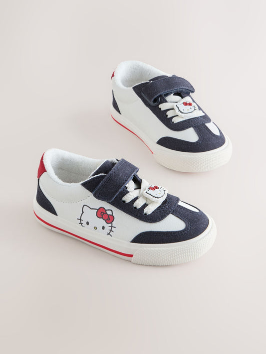 White/Black Hello Kitty Touch Fastening Elastic Lace Trainers image 1