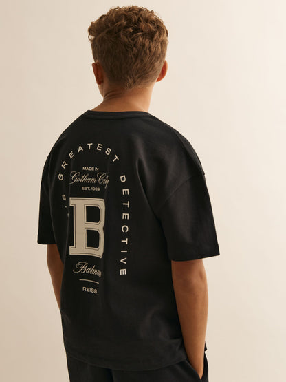 Dsiney Kidz - Reiss Black Langstrom 9-13 yrs Batman | Reiss Gotham City T-Shirt image 1