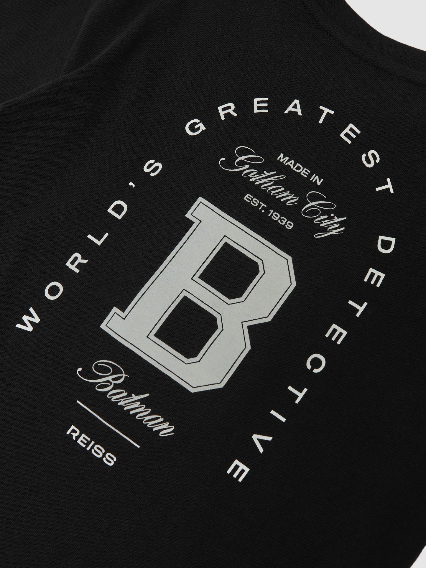 Dsiney Kidz - Reiss Black Langstrom 9-13 yrs Batman | Reiss Gotham City T-Shirt image 4