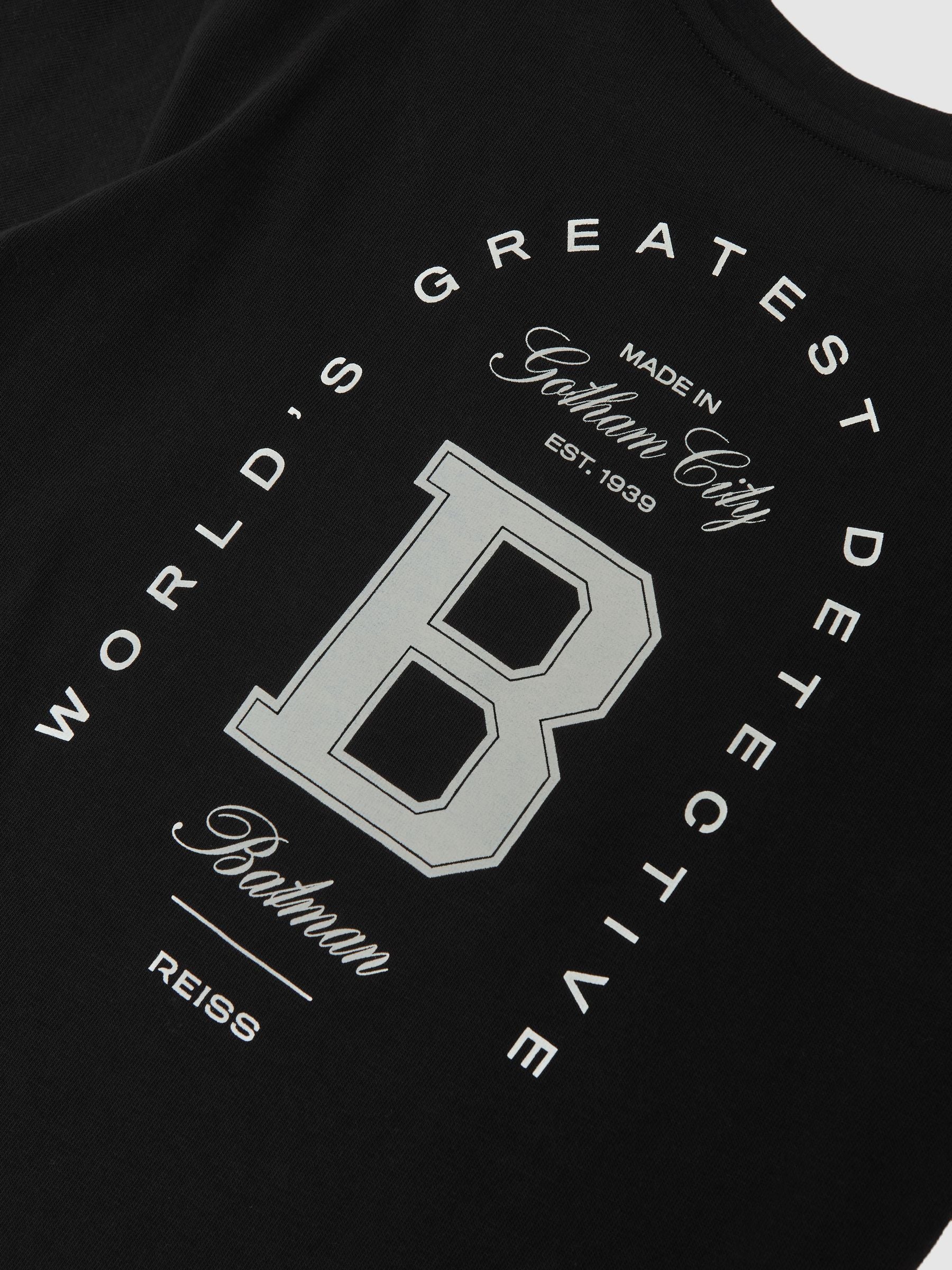 Dsiney Kidz - Reiss Black Langstrom 9-13 yrs Batman | Reiss Gotham City T-Shirt image 4