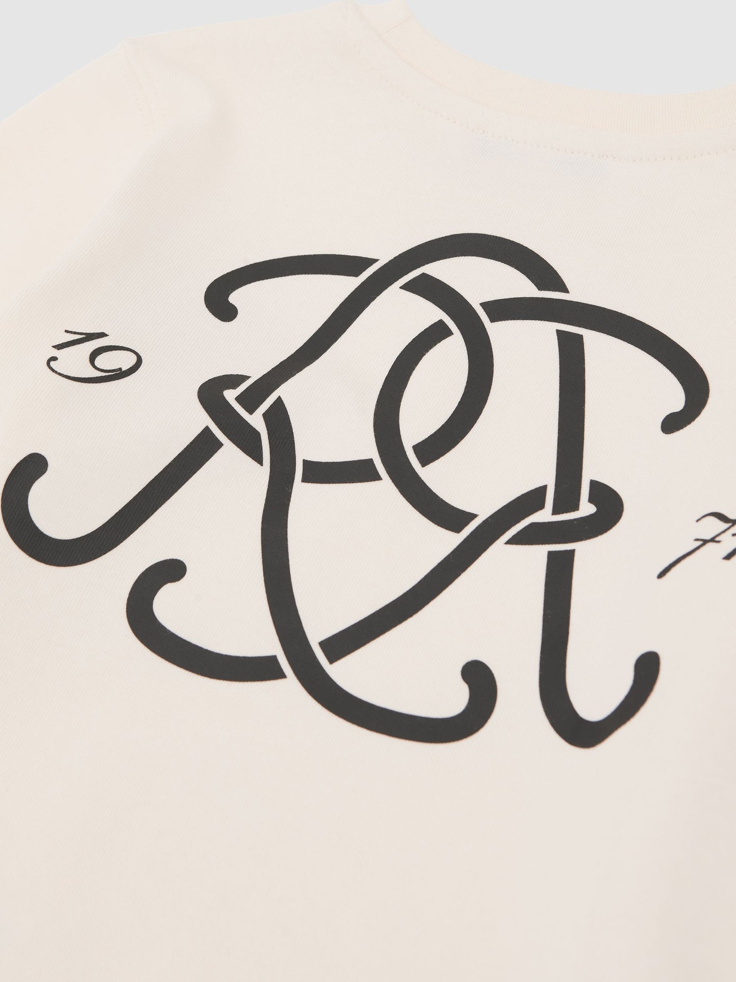 Dsiney Kidz - Reiss Off White Stefan 3-9 yrs Monogram Cotton Long-Sleeve T-Shirt image 5