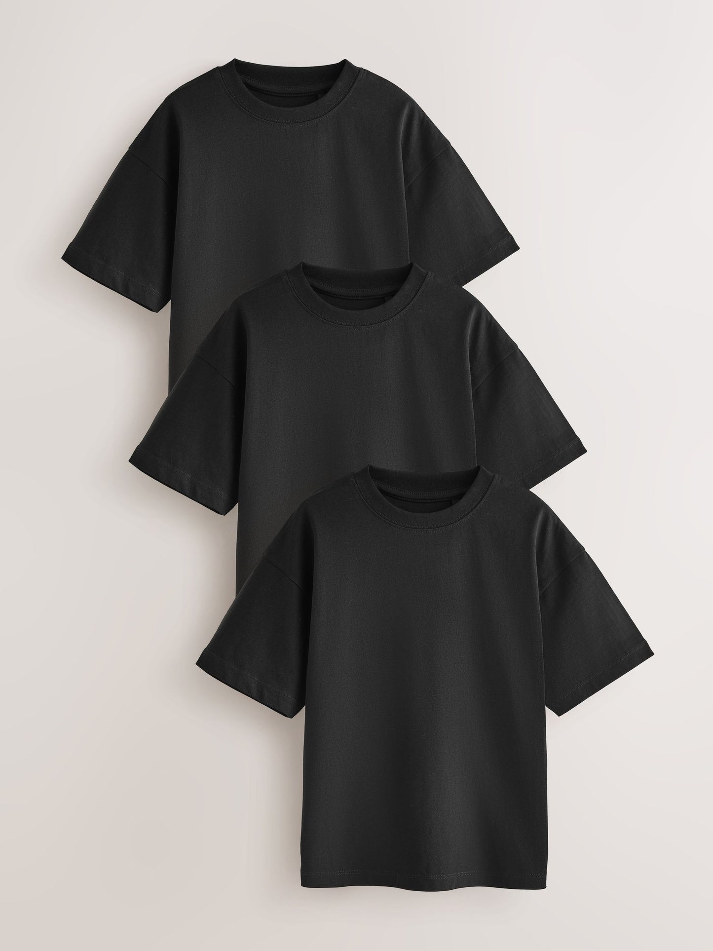 Dsiney Kidz - Black Relaxed Fit Short Sleeve T-Shirts 3 Pack (3-16yrs) image 1