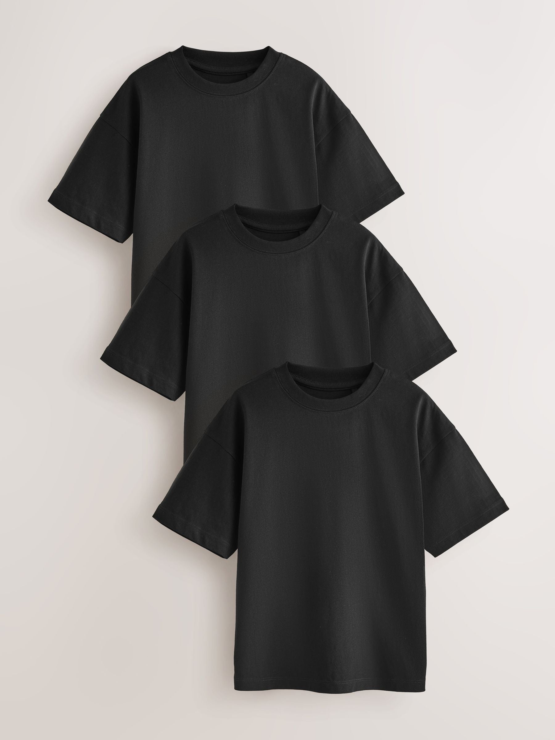Dsiney Kidz - Black Relaxed Fit Short Sleeve T-Shirts 3 Pack (3-16yrs) image 1