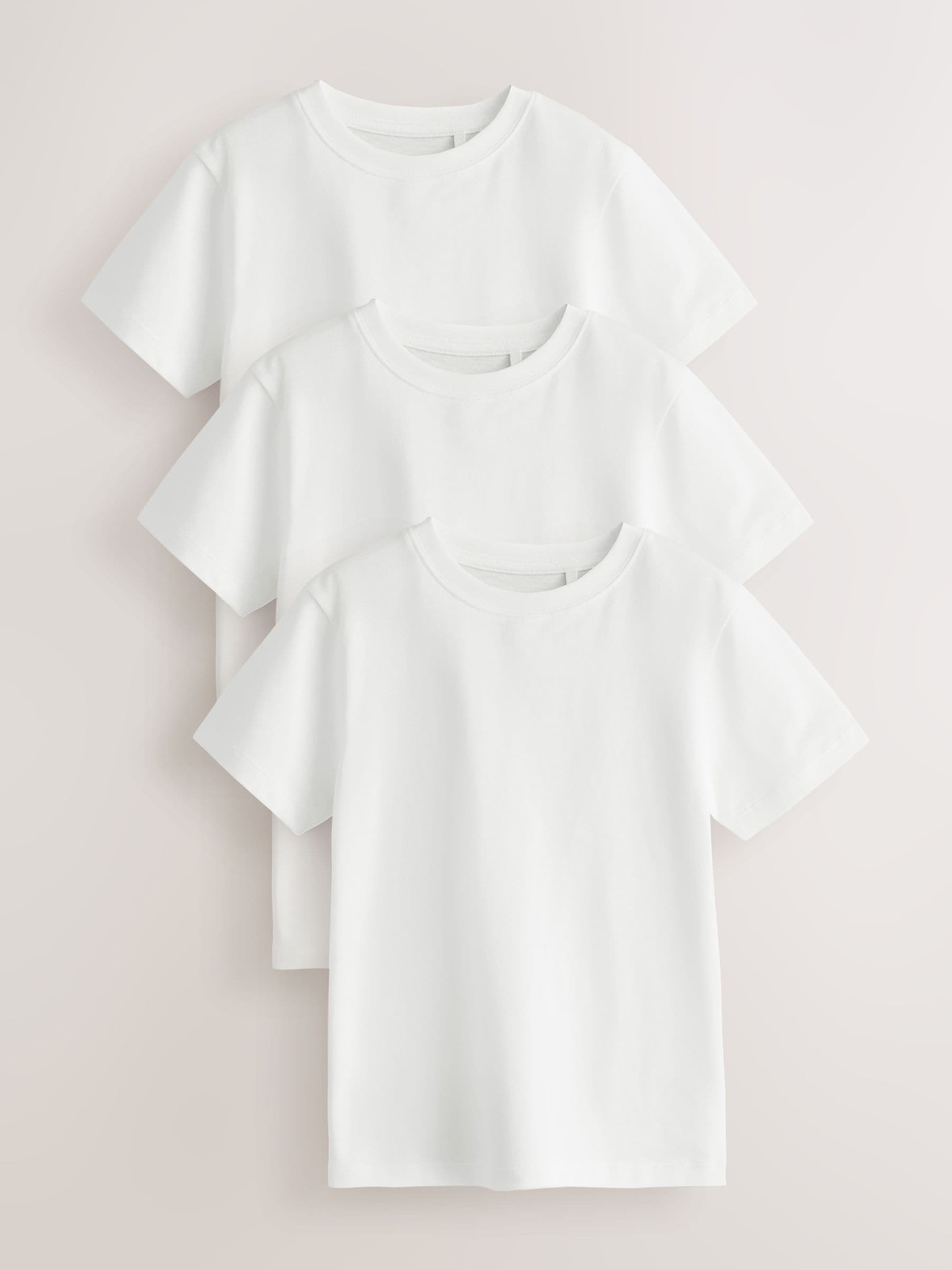 Dsiney Kidz - White Regular Fit Short Sleeve T-Shirts 3 Pack (3-16yrs) image 1