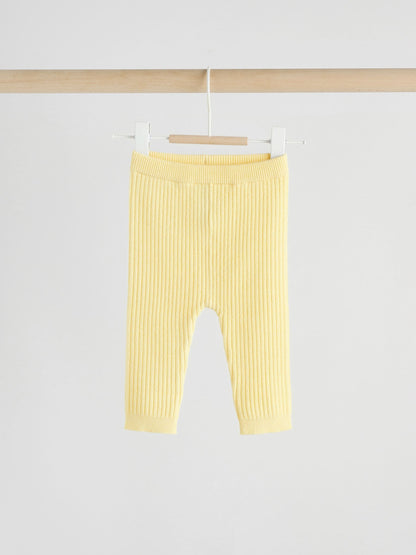 Yellow Baby Knitted Jumper and Leggings Set 2 Piece (0mths-3yrs) image 3
