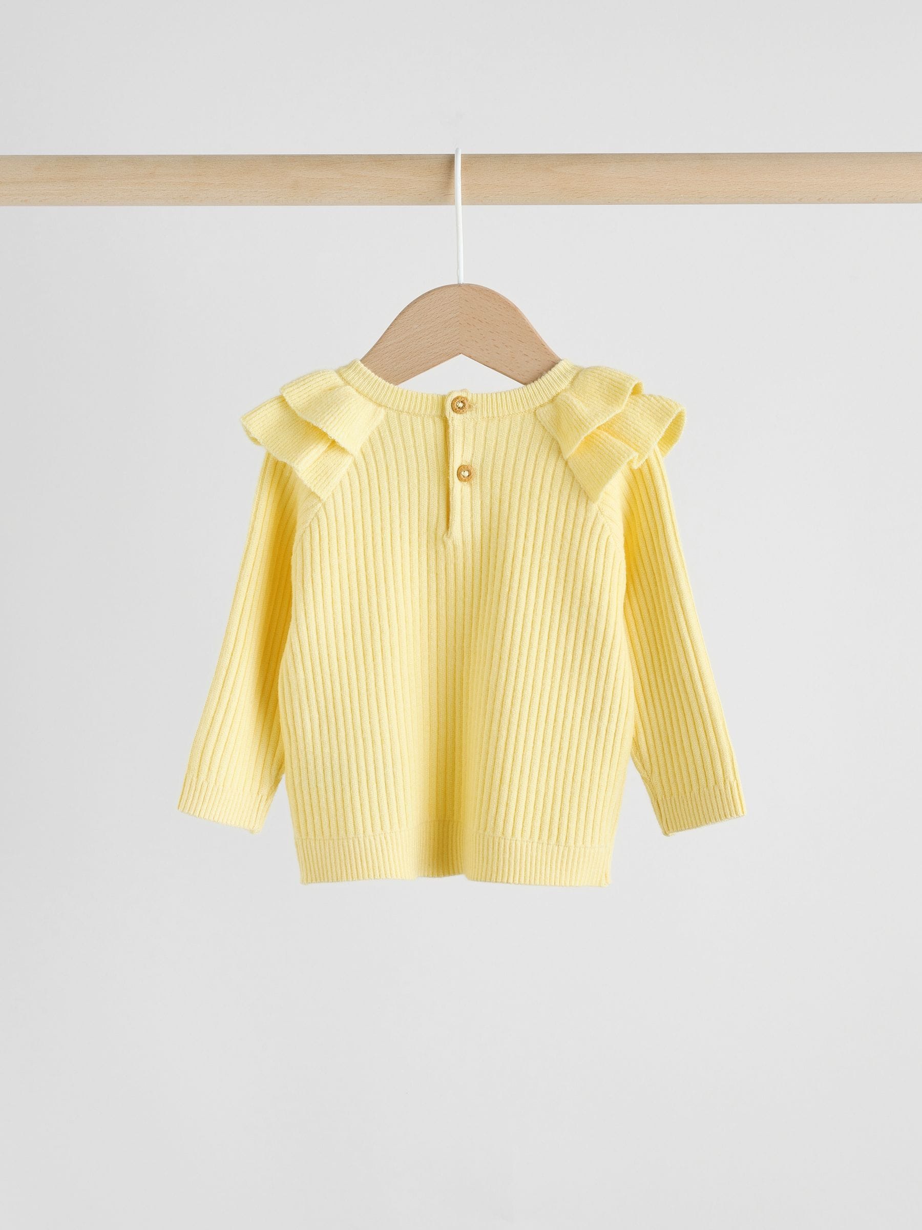 Yellow Baby Knitted Jumper and Leggings Set 2 Piece (0mths-3yrs) image 5