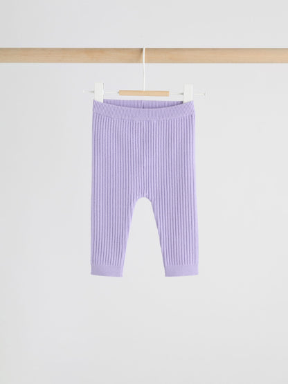 Purple Baby Knitted Jumper and Leggings Set 2 Piece (0mths-3yrs) image 5