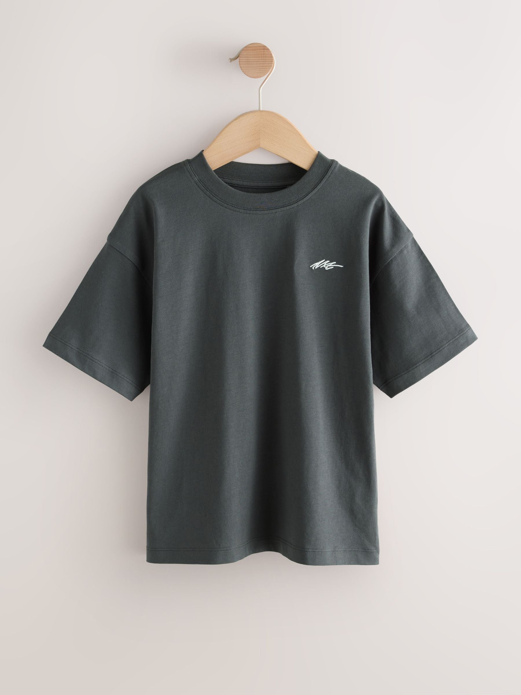 Dsiney Kidz - Light Grey/Brown/Dark Grey/Green Short Sleeve Logo Chest Graphic T-Shirts 4 Pack (3-16yrs) image 2