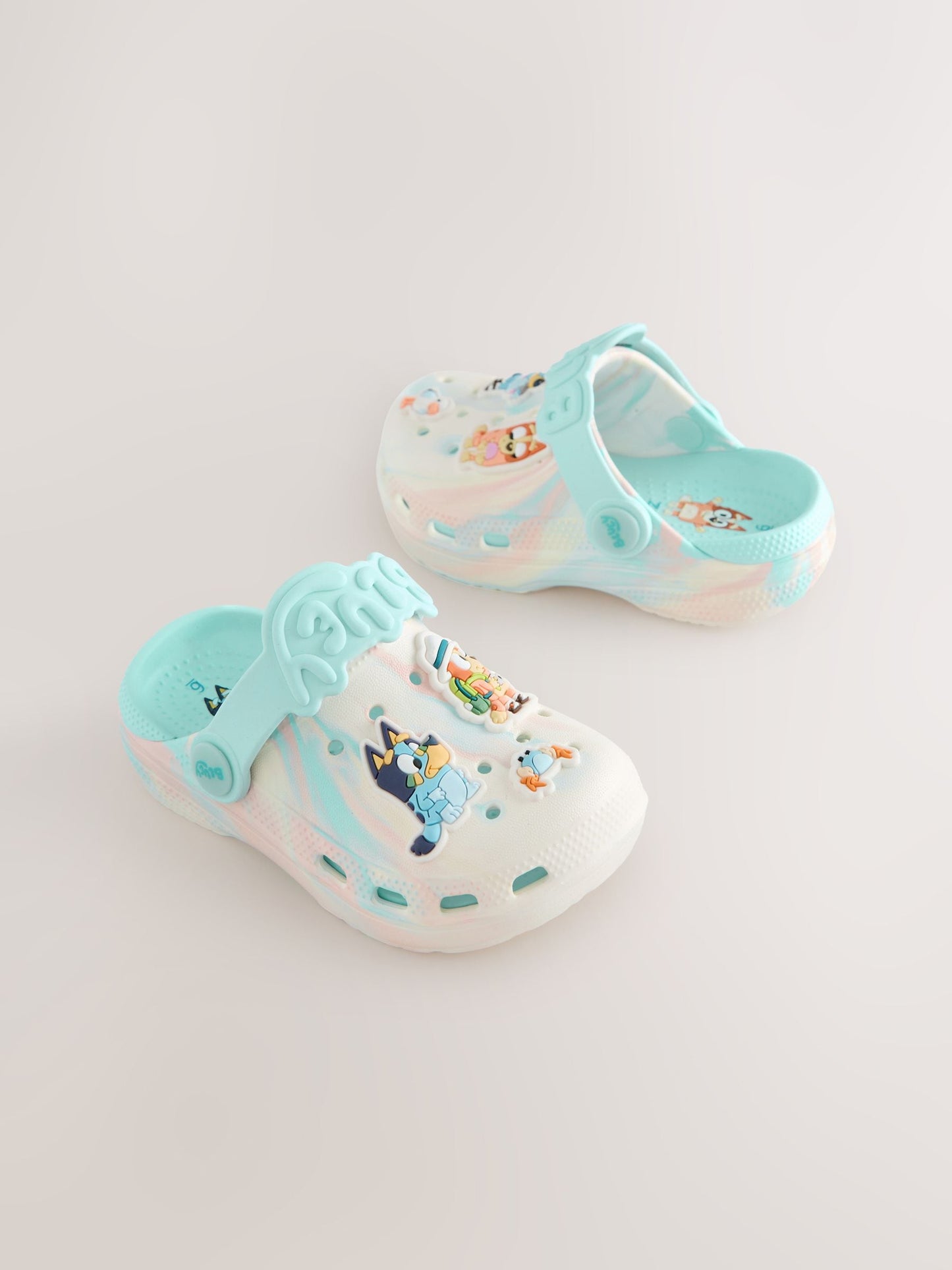 Cream/Blue Bluey Character Clogs image 1