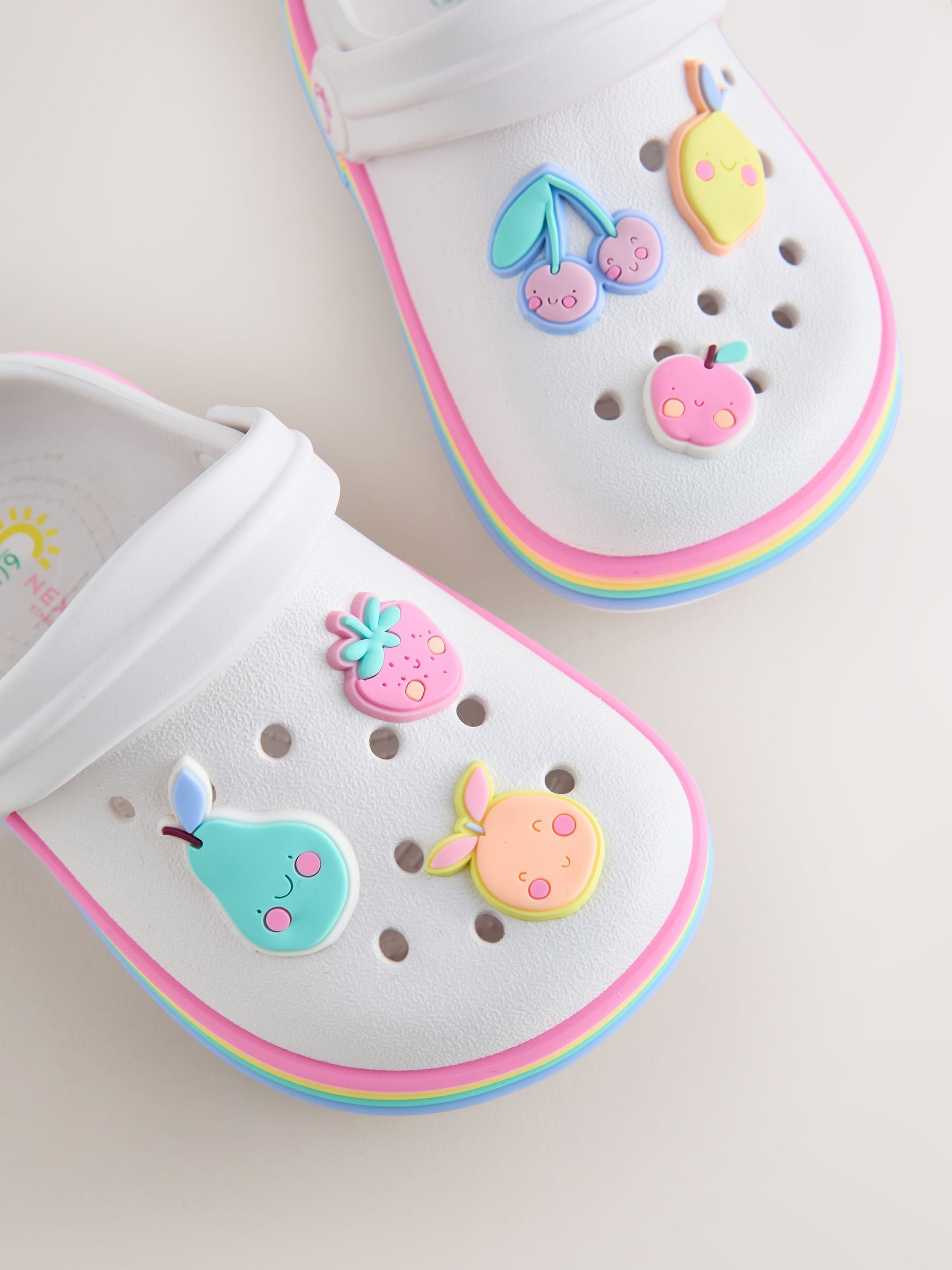 White Fruit Standard Fit (F) Character Clogs image 4