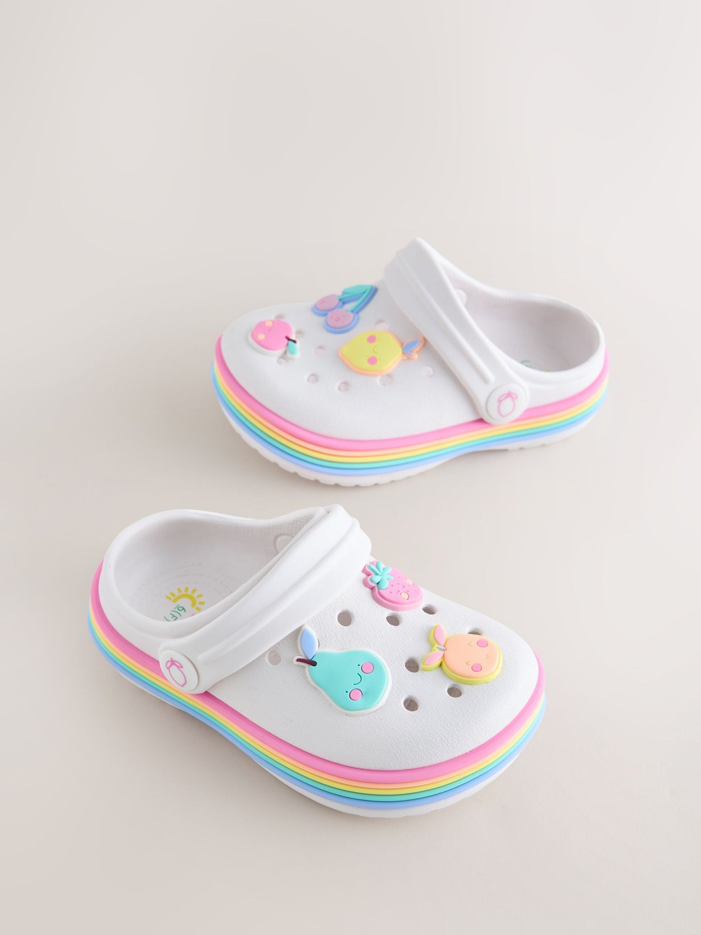 White Fruit Standard Fit (F) Character Clogs image 1