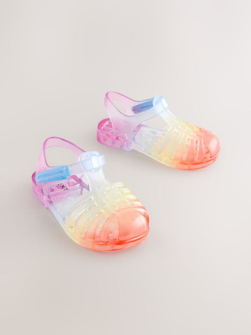 Multi Rainbow Jelly Sandals image 1