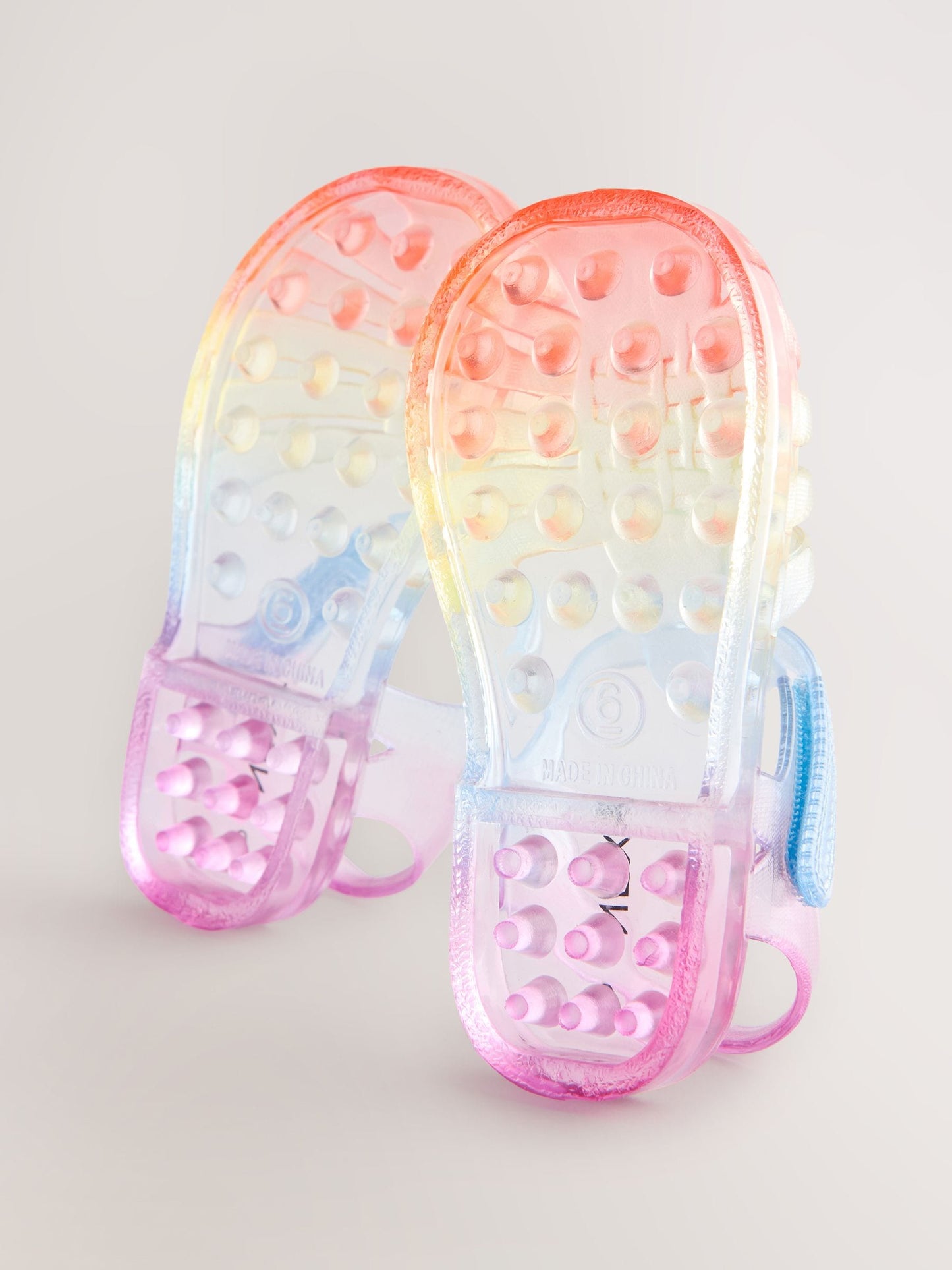 Multi Rainbow Jelly Sandals image 3
